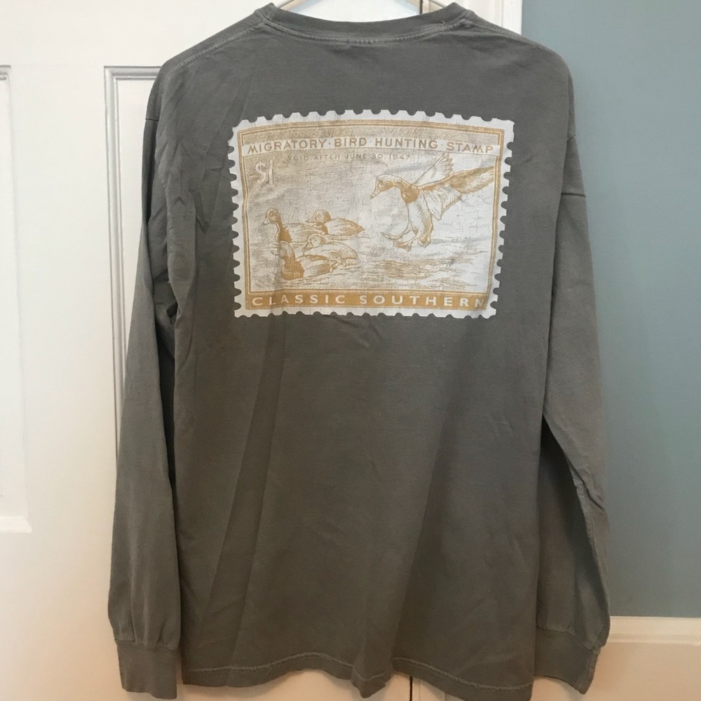 Classic Southern Collection Bird Stamp Long Sleeve